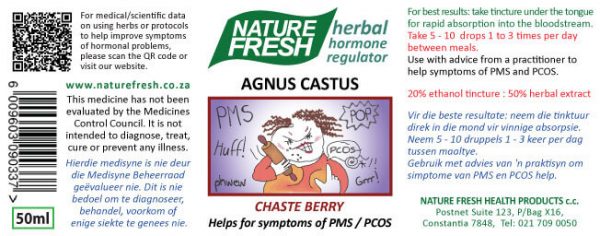 hormone balancing supplement agnus castus 50ml tincture label